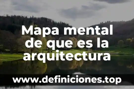 Que es un mapa mental y su funcion 7 Mapa mental de que es la arquitectura