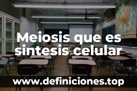 Que es meiosis y para que sirve 3 Meiosis que es sintesis celular