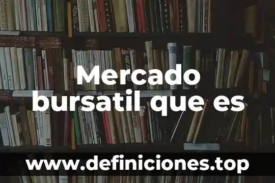 Qué es un modelos de mercado 5 Mercado bursatil que es