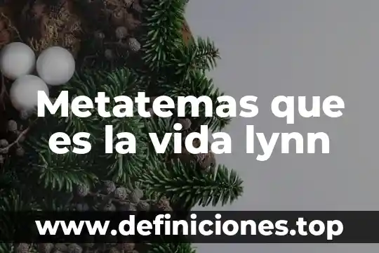 Metatemas que es la vida lynn