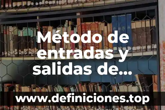 Que es un modulo de entradas y salidas aj65sbtb1-32d 7 Método de entradas y salidas de efectivo que es