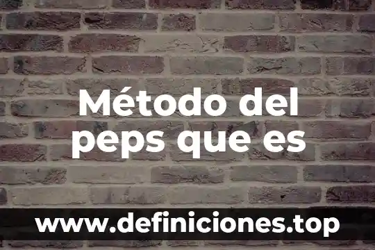 Que es clasificados en matematicas 5 Método del peps que es