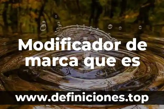 Modificador de marca que es