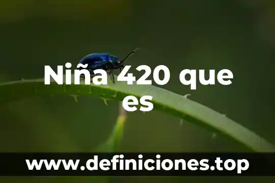 Que es la niña imaculada 5 Niña 420 que es