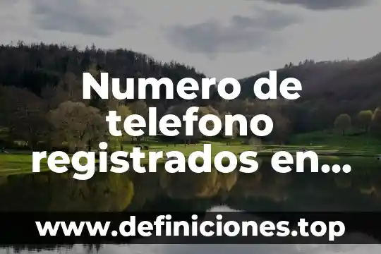 Numero de telefono registrados en su tarjeta que es