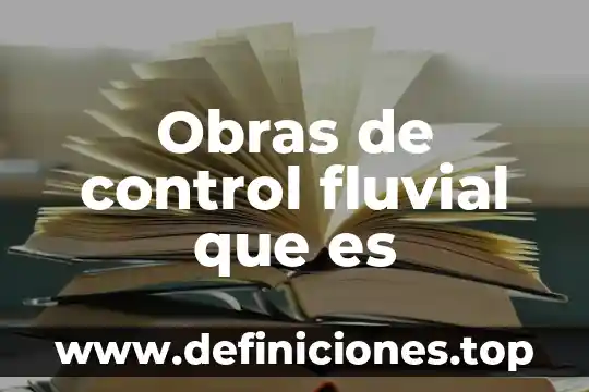 Que es obras de beneficencia 6 Obras de control fluvial que es