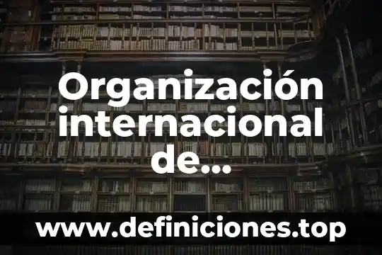Organización internacional de normalización que es