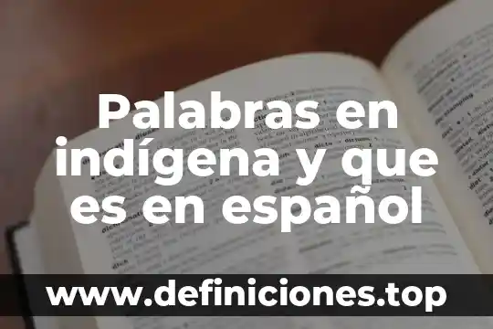 Qué es un juego indígena 3 Palabras en indígena y que es en español