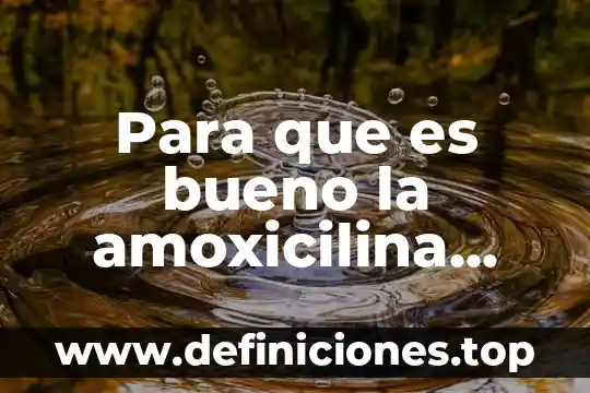 Que es mejor o amoxicilina con bromenaxida 5 Para que es bueno la amoxicilina mas acido clavulanico