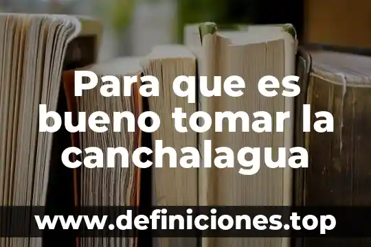 Para que es bueno tomar la canchalagua
