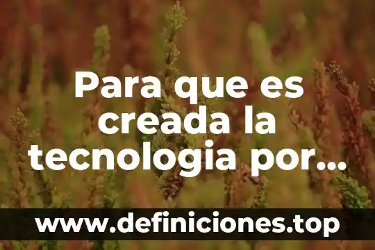 Que es el aprendizaje por medio de la tecnologia 7 Para que es creada la tecnologia por el hombre