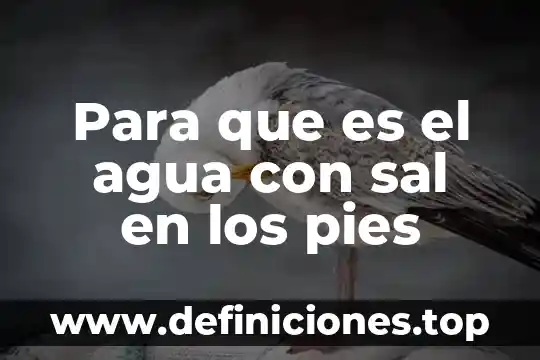 Para que es el agua con sal en los pies
