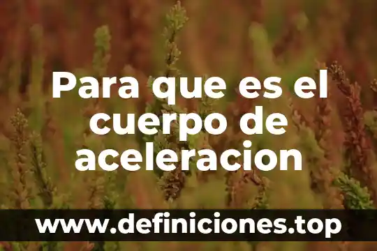 Qué es el colon parte del cuerpo 3 Para que es el cuerpo de aceleracion