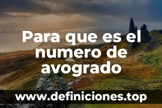 Para que es el numero de avogrado