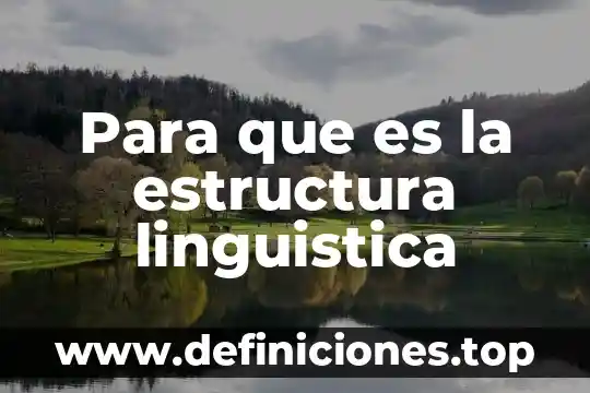 Qué es la lingüística y para qué nos sirve 4 Para que es la estructura linguistica