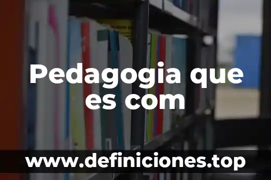 Pedagogia que es com