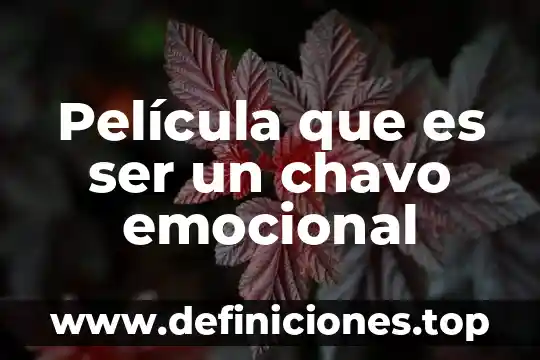Película que es ser un chavo emocional