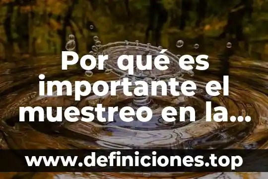 Por qué es importante el muestreo en la administración