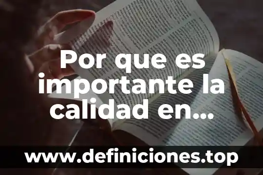Por que es importante la calidad en urgencias