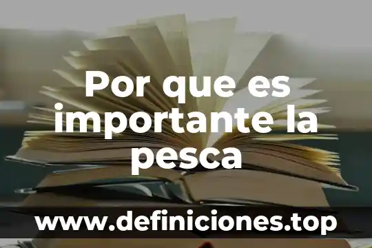 Por que es importante la pesca