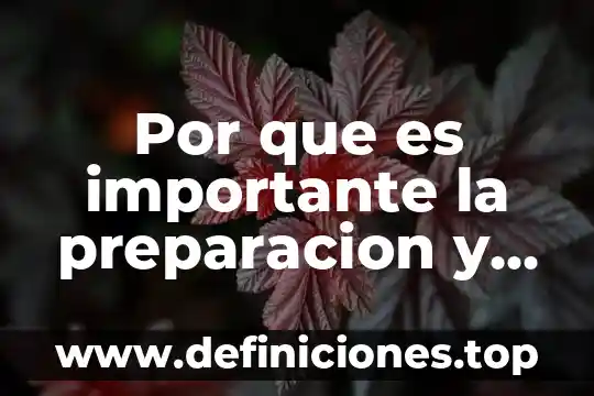 Por que es importante la preparacion y alimentacion corporal