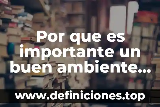 Que es un proyecto educativo sanchez puente 4 Por que es importante un buen ambiente educativo