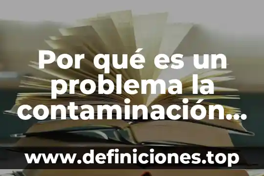 Por qué es un problema la contaminación de los ríos
