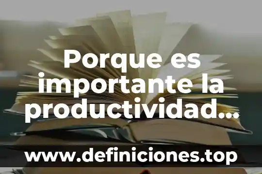 Gesti贸n laboral que es 8 Porque es importante la productividad laboral
