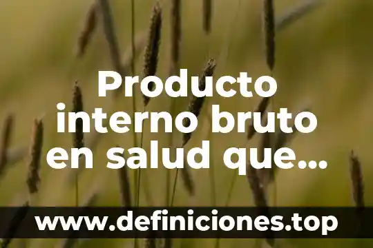 Que es el consumo bruto de electricidad 5 Producto interno bruto en salud que es