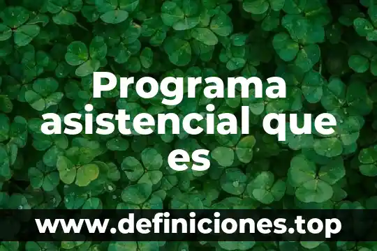 Que es un actividad asistencial en tanatologia 5 Programa asistencial que es