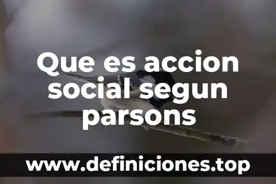 Según Parsons, qué es un actor social 6 Que es accion social segun parsons