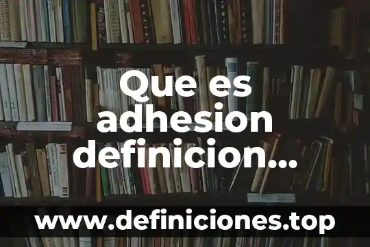 Que es adhesion definicion juridica internacional