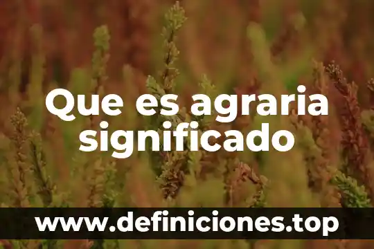Que es el metodo cientfico y el significado 4 Que es agraria significado