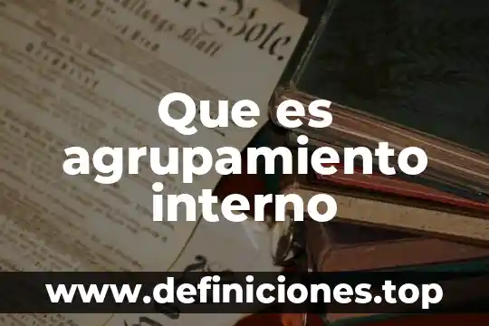 Qué es estado financiero interno 6 Que es agrupamiento interno