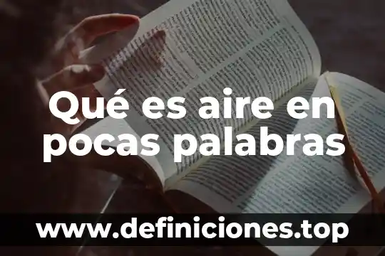 Pocas palabras que es proceso economico 8 Qué es aire en pocas palabras