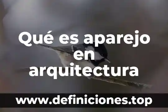 Qué es aparejo en arquitectura