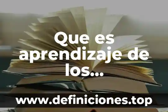 Que es aprendizaje de los procedimientos