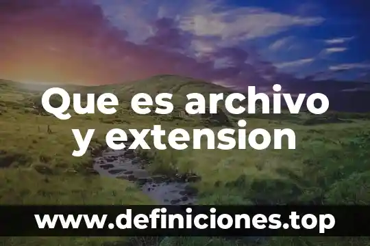 Que es una extension en una pagina web 8 Que es archivo y extension
