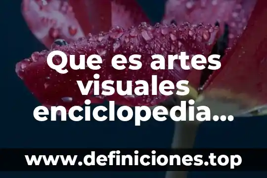 Que es artes visuales enciclopedia libre