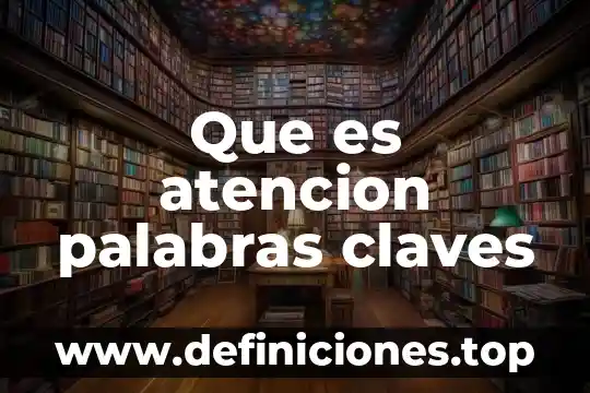 Que es la atencion de primer nivel 8 Que es atencion palabras claves