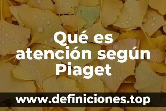 Que es juego simbolico piaget 5 Qué es atención según Piaget