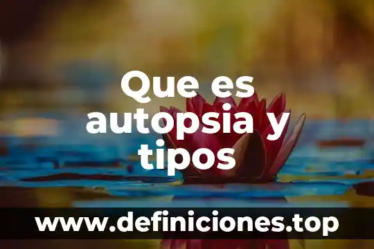 Que es autopsia y tipos