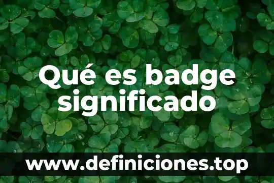 Qué es badge significado