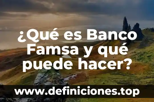 Qué es la globalización según Banco Interamericano de Desarrollo 6 ¿Qué es Banco Famsa y qué puede hacer?