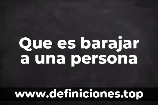 Que es la formacion profesional en mexico 7 Que es barajar a una persona