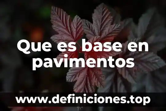 Xinerlink que es 5 Que es base en pavimentos
