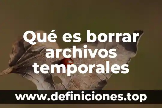 Que es poseer a una persona 3 Qué es borrar archivos temporales