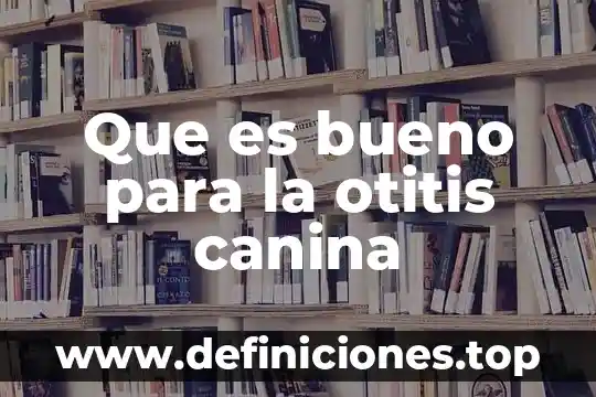 Que es bueno para la otitis canina