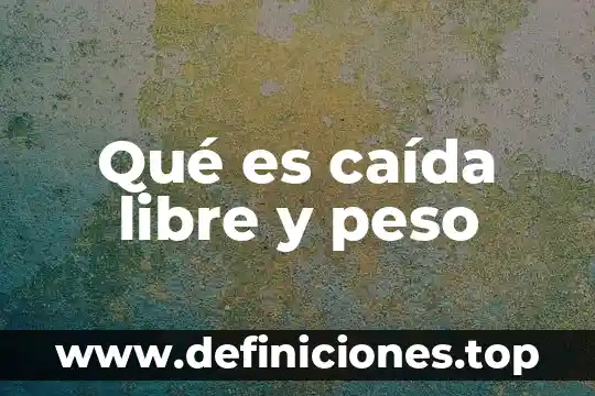 Que es un valor de uso directo 7 Qué es caída libre y peso