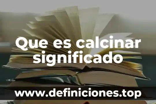 Que es precisar el significado 7 Que es calcinar significado